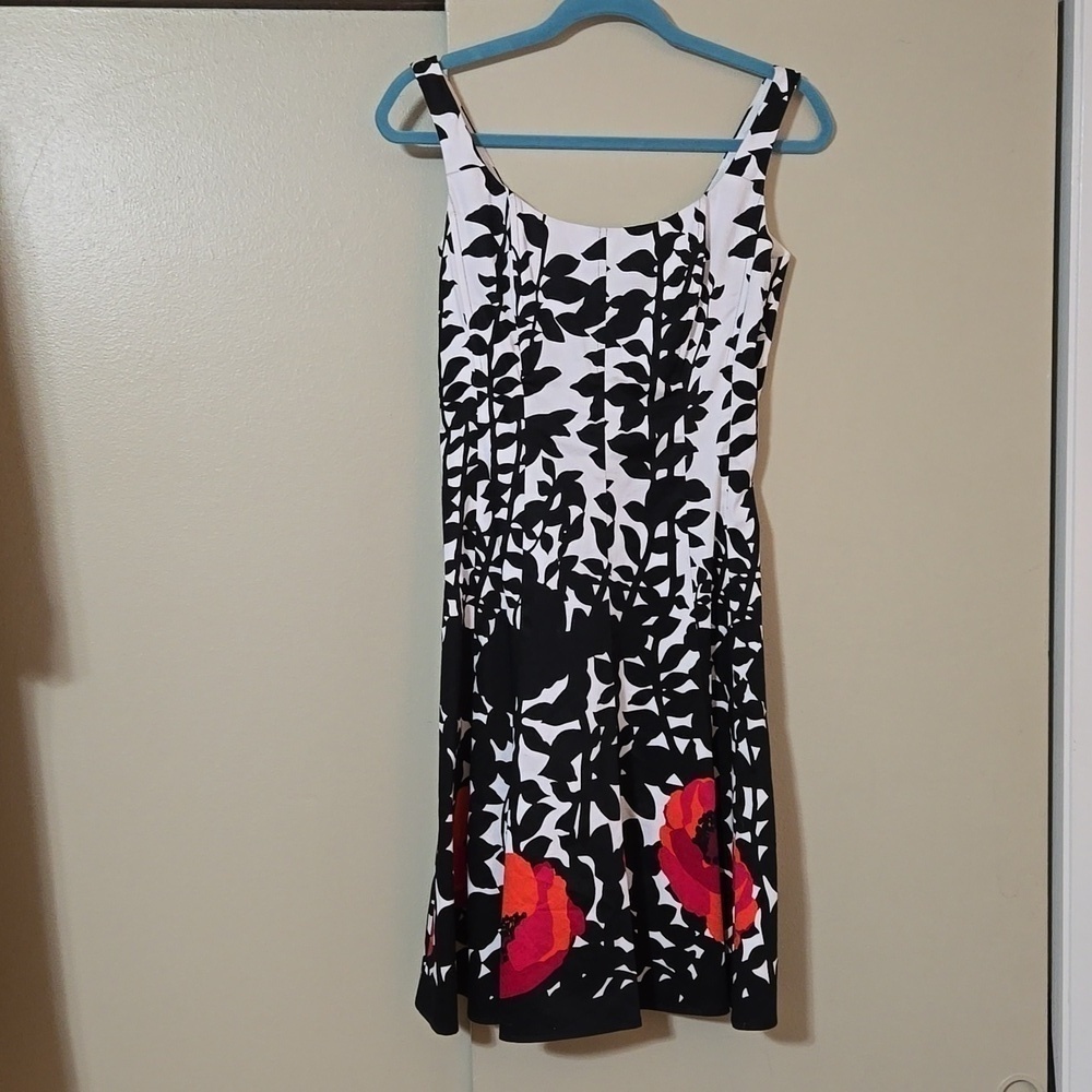 Nine West Graphic Print Fit and Flare Dress Size 4